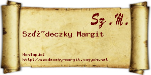 Szádeczky Margit névjegykártya